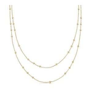 Gold Plated Double Beaded Chain